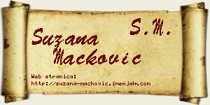 Suzana Mačković vizit kartica
